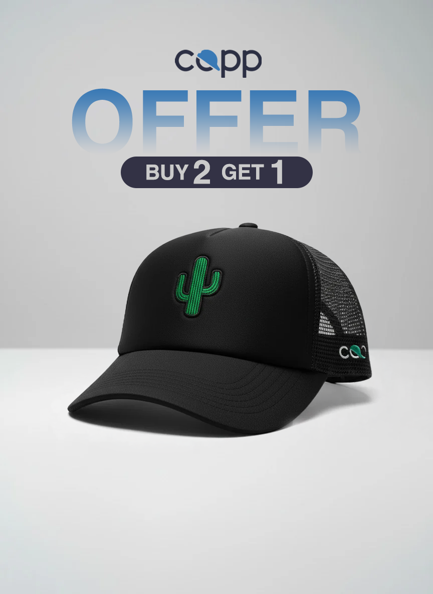 CACTUS (BLACK) Trucker Cap