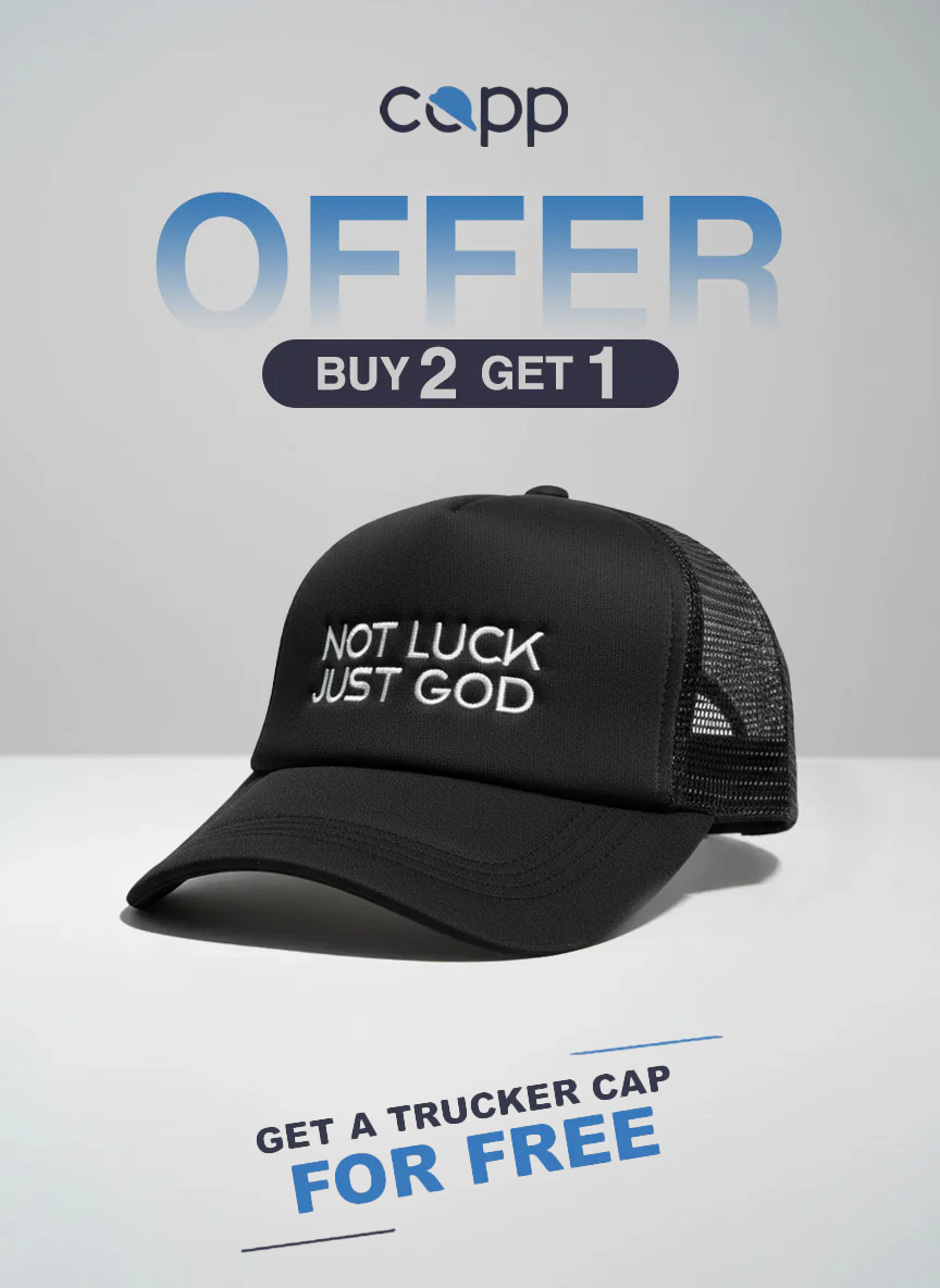 NOT Luck Just God Trucker Cap