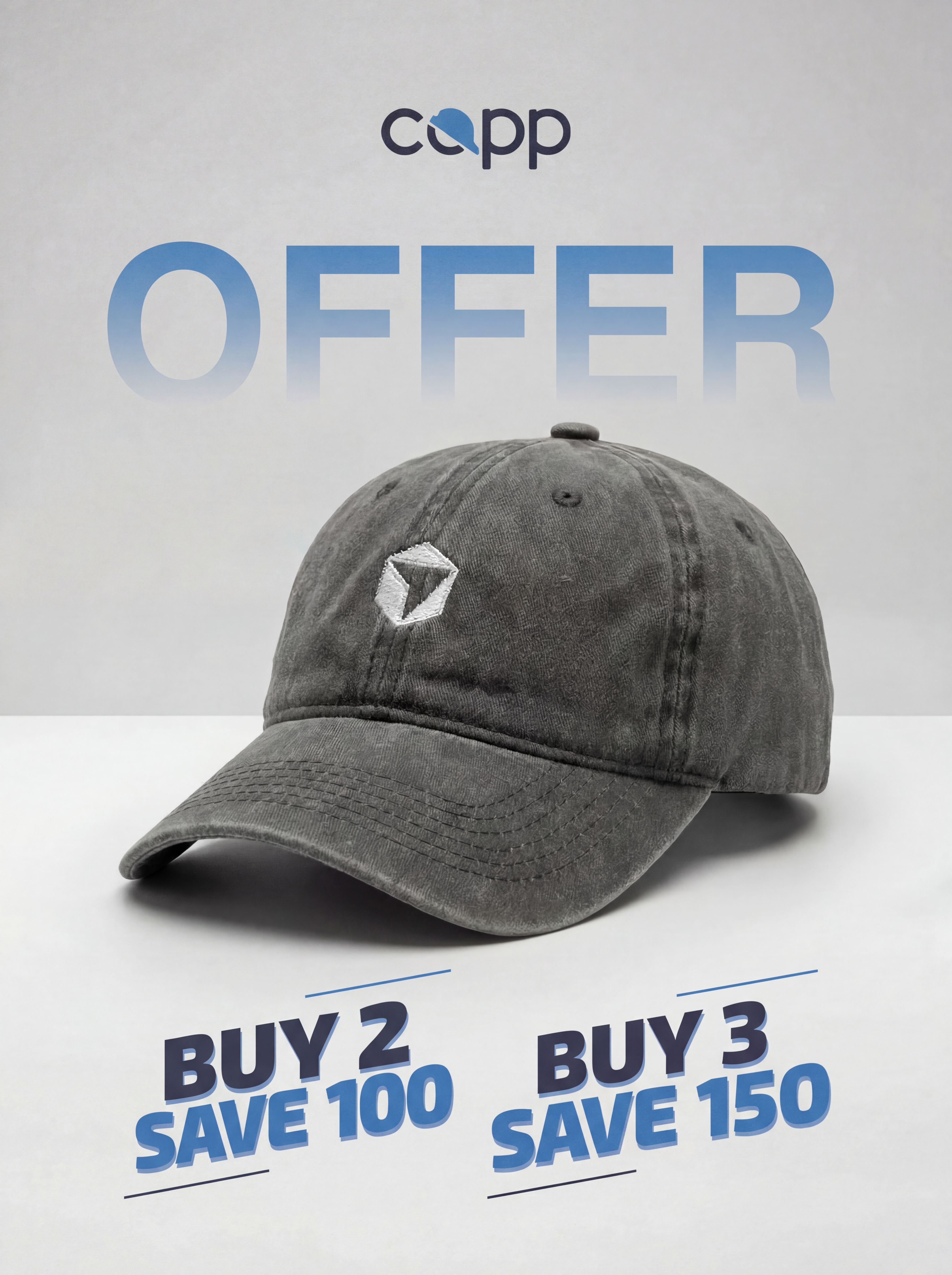 ArrowMark Washed Grey Cap