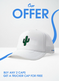 Cactus (WHITE) Trucker Cap
