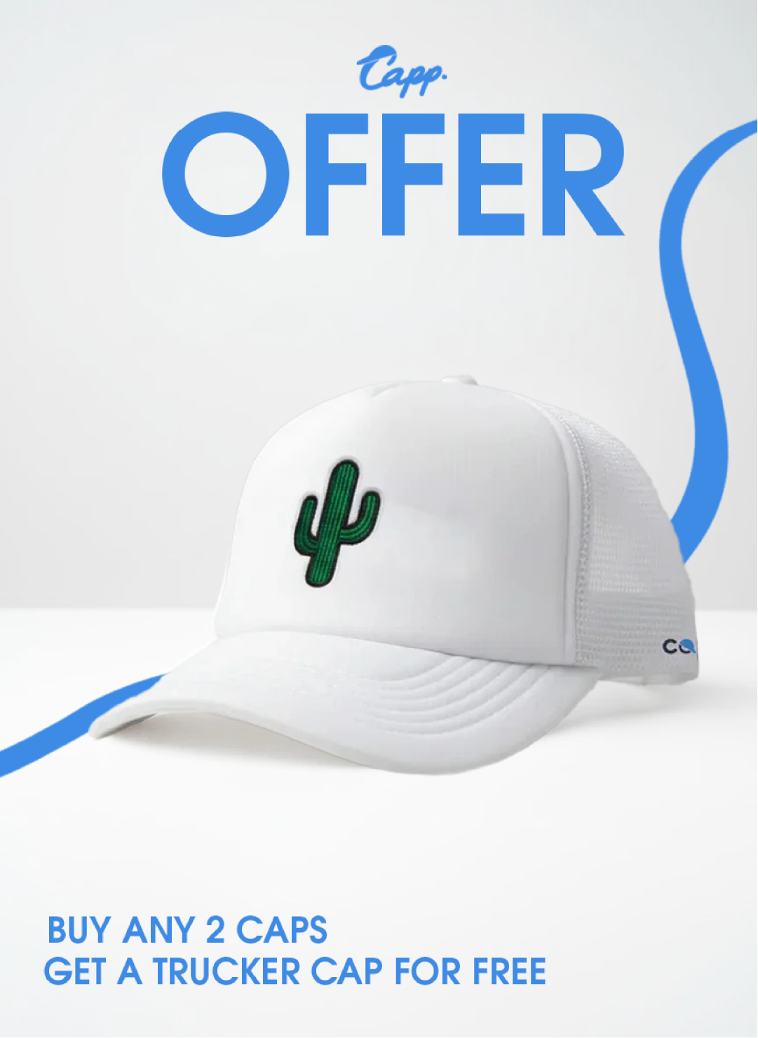 Cactus (WHITE) Trucker Cap