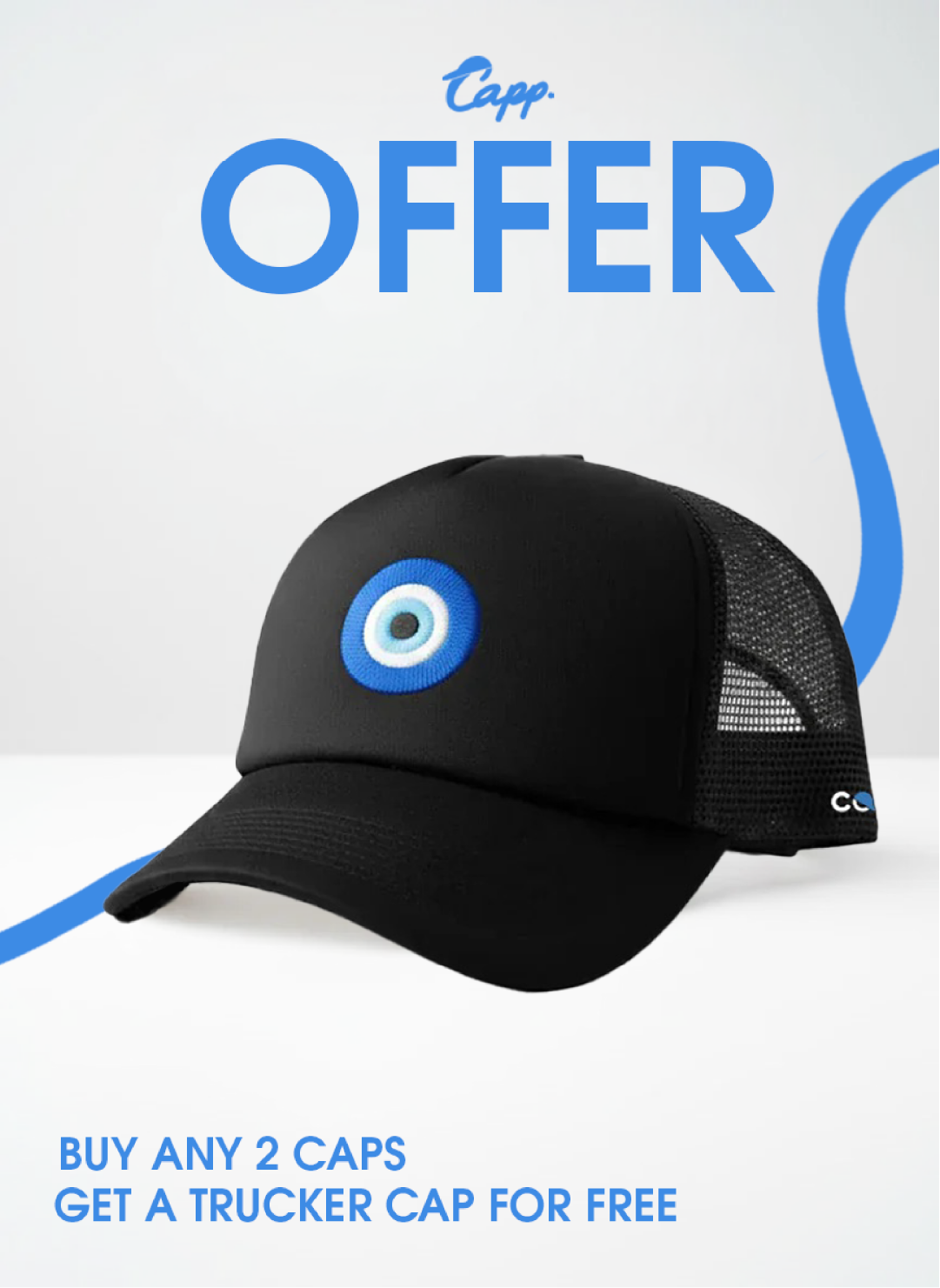 Evil Eye (BLACK)  Trucker Cap