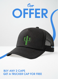 CACTUS (BLACK) Trucker Cap