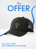 CACTUS (BLACK) Trucker Cap