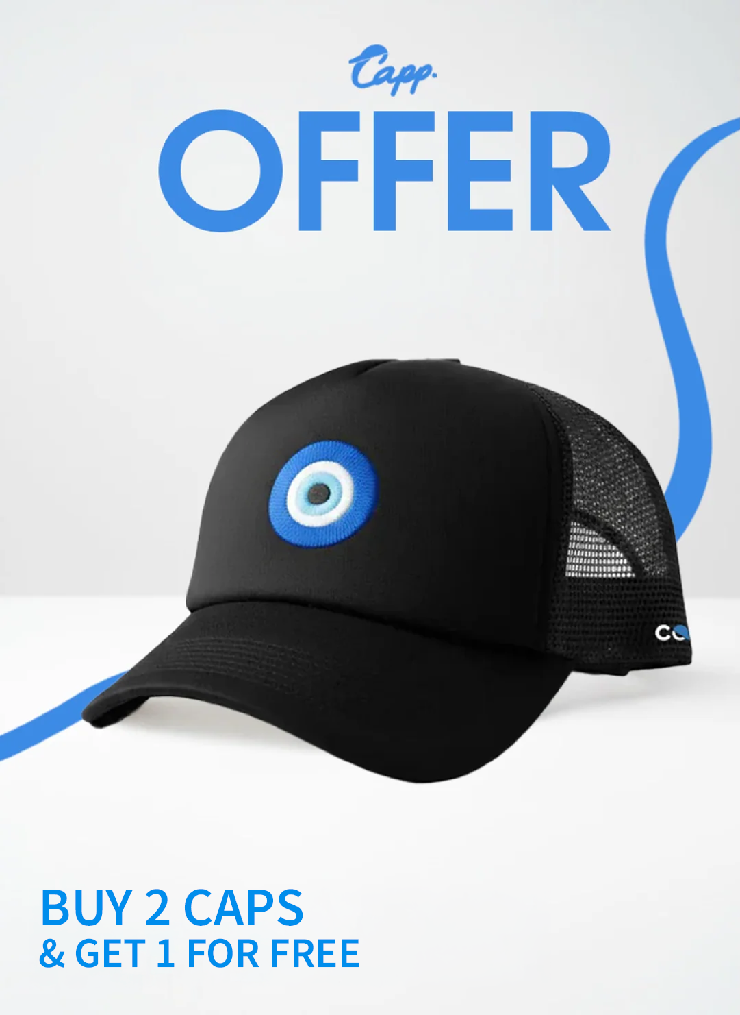 Evil Eye (BLACK)  Trucker Cap