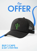 CACTUS (BLACK) Trucker Cap