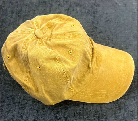yellow washed cap