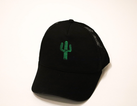 Black Cactus Trucker Cap