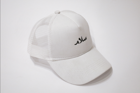 Peace White Trucker Hat