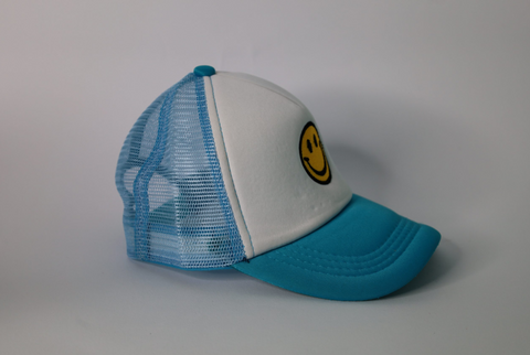 Light Blue Smiley Cap