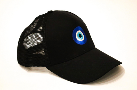 Black Evil Eye trucker cap