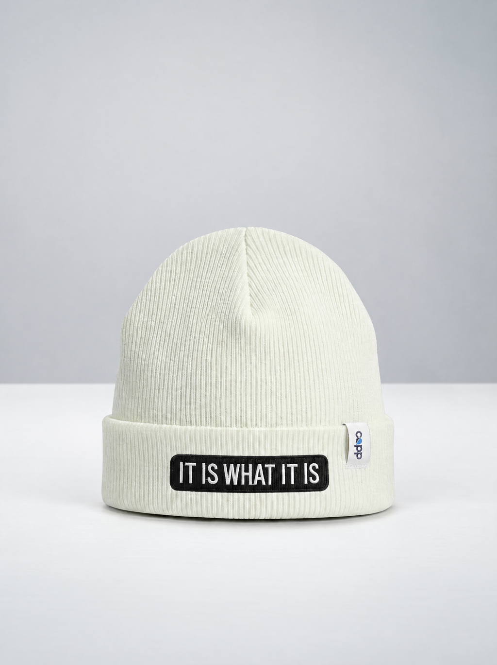 beanie it is what it is (white*black)