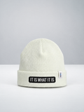 beanie it is what it is (white*black)