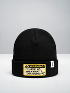 beanie warning i have no (black)