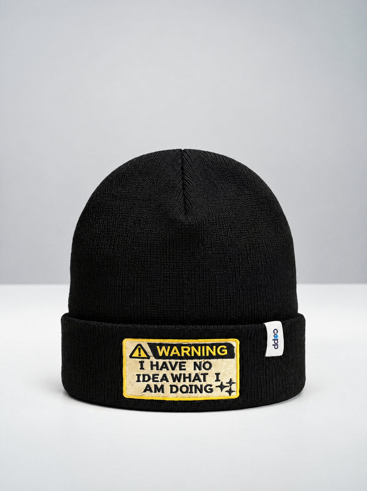 beanie warning i have no (black)